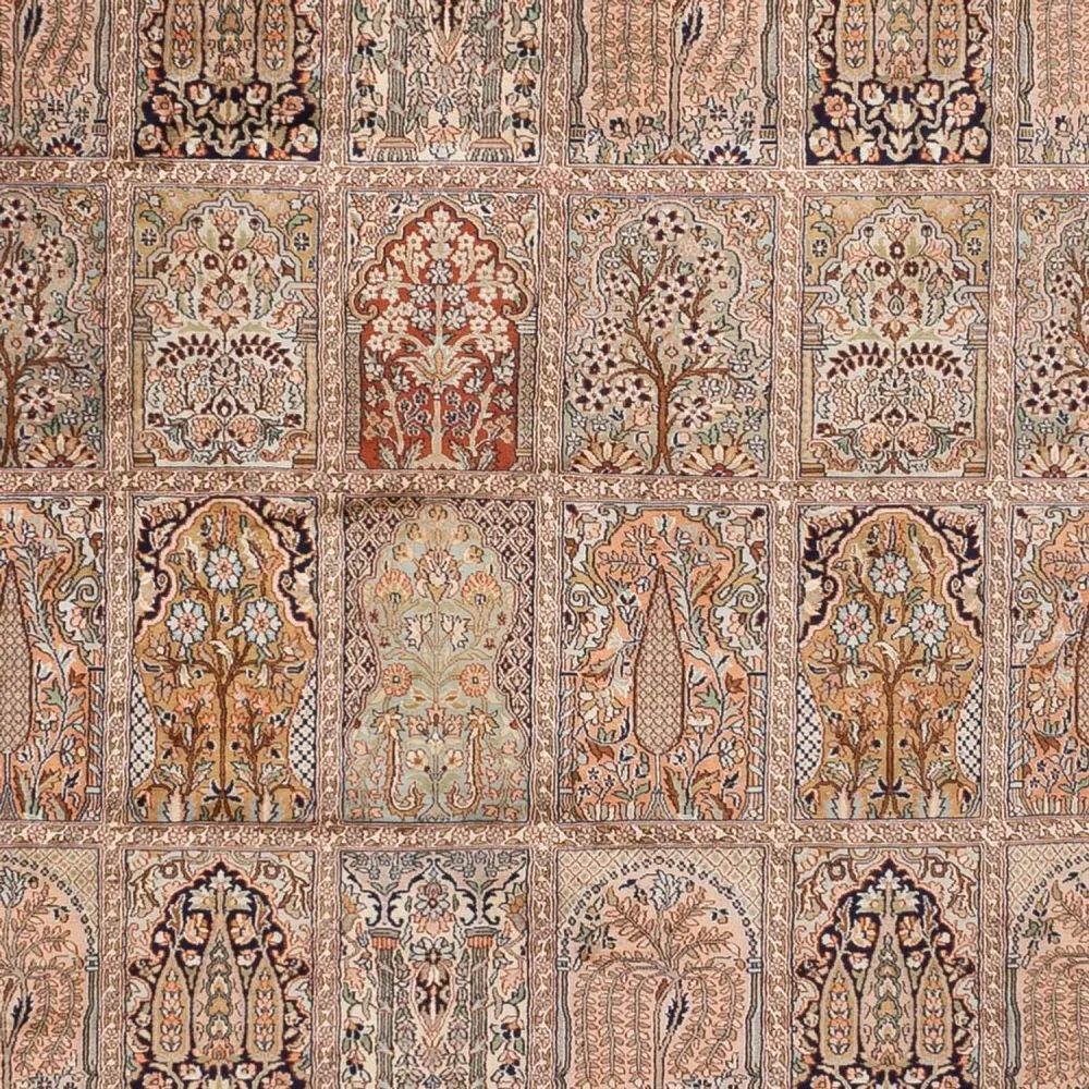Seidenteppich - Kaschmir Seide - 403 x 298 cm - dunkelbeige