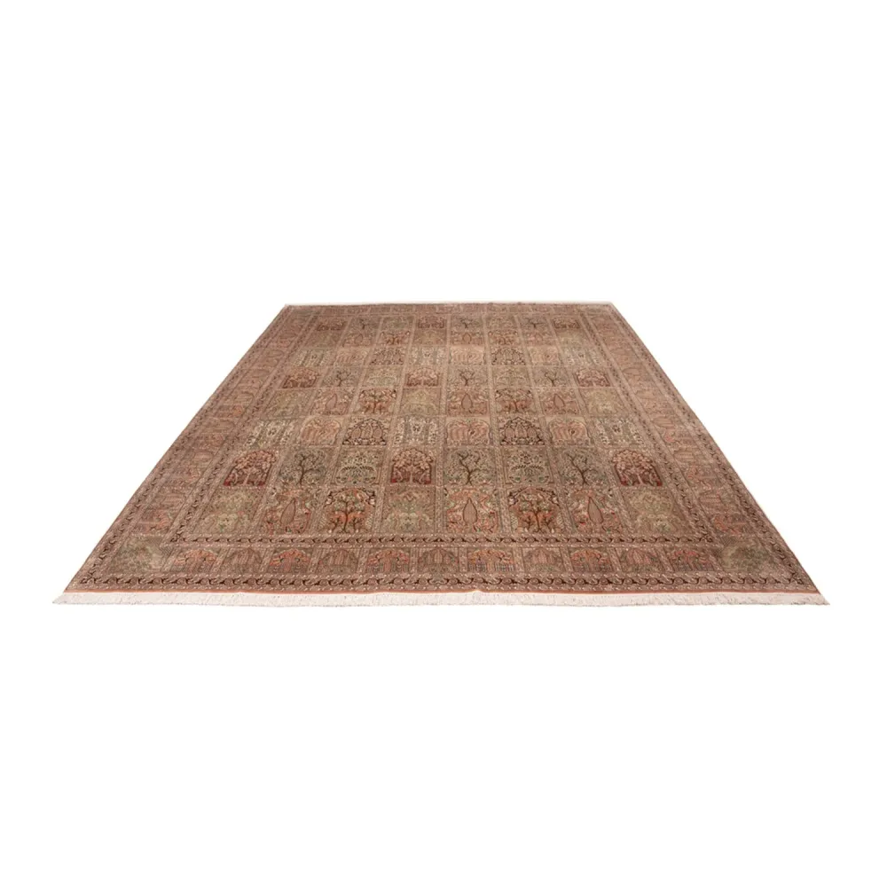 Seidenteppich - Kaschmir Seide - 403 x 298 cm - dunkelbeige