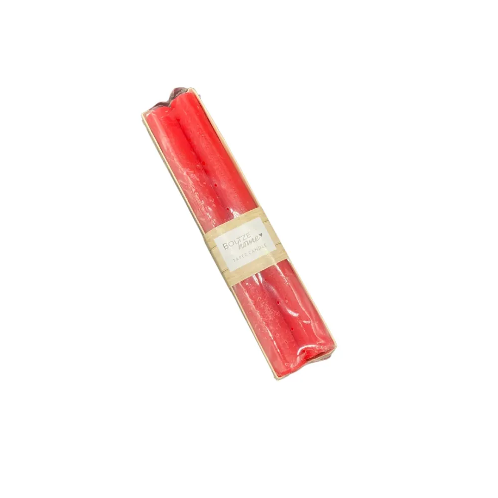 Stabkerzen rot, 4 Stück, 20 cm hoch, Ø 2 cm