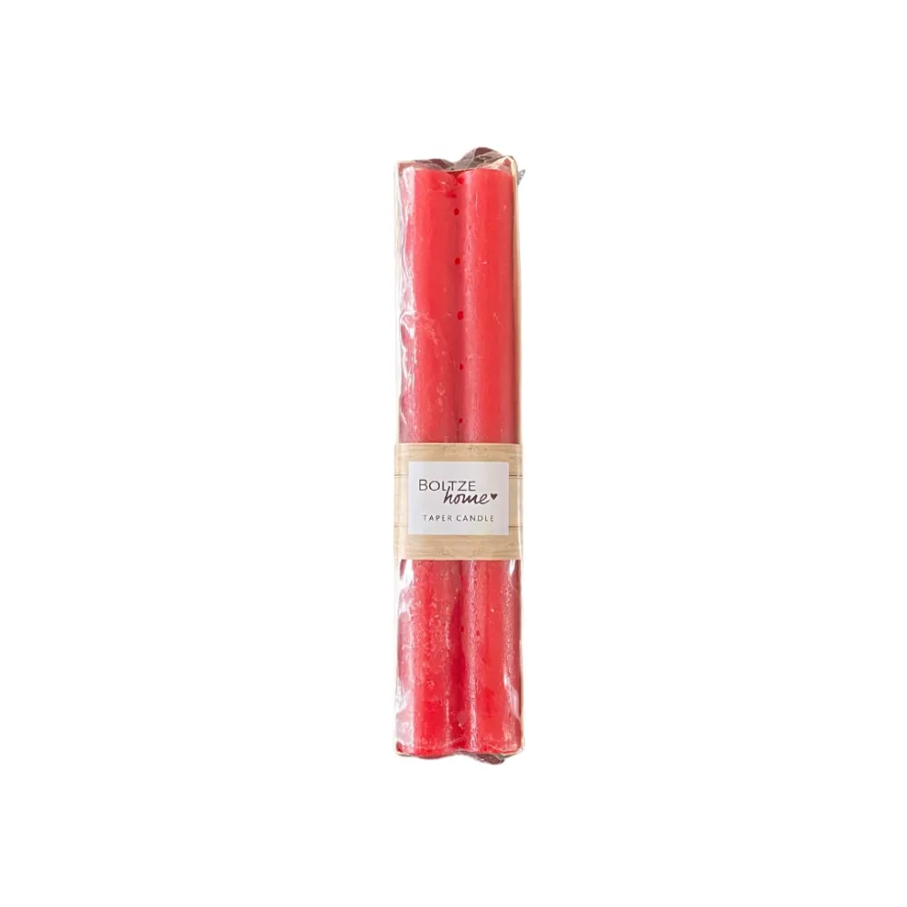 Stabkerzen rot, 4 Stück, 20 cm hoch, Ø 2 cm