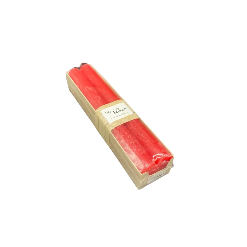 Stabkerzen rot, 4 Stück, 20 cm hoch, Ø 2 cm