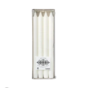 8x Stabkerzen weiß PURE 100% STEARIN 28x2,2 cm Leuchterkerzen