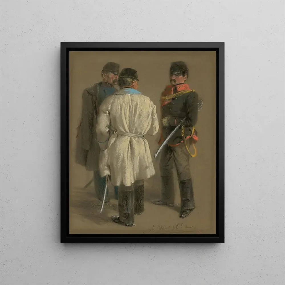 Österreichische Offiziers-Gemälde - Adolph von Menzel | Kunstdruck