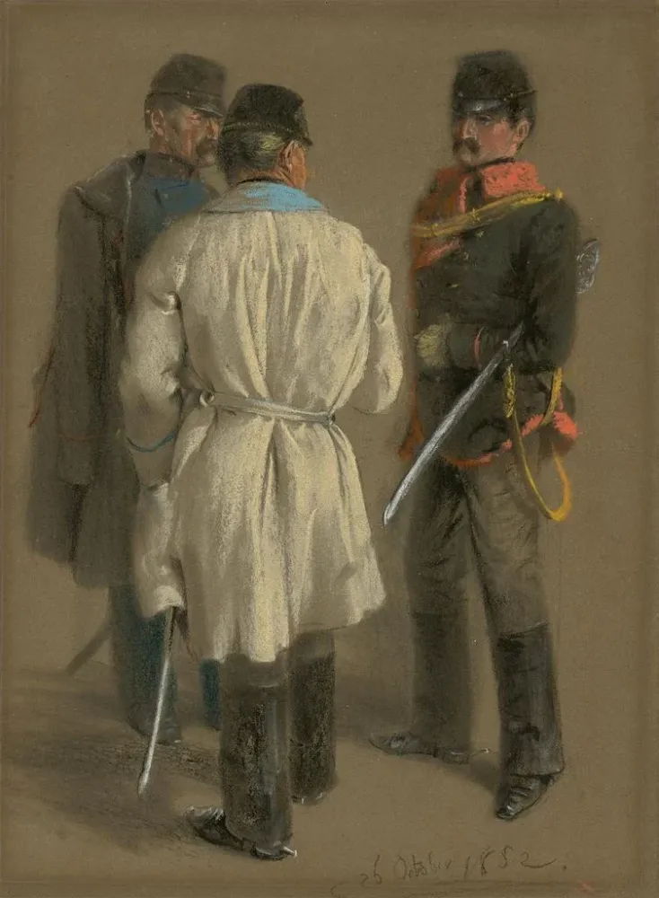 Österreichische Offiziers-Gemälde - Adolph von Menzel | Kunstdruck