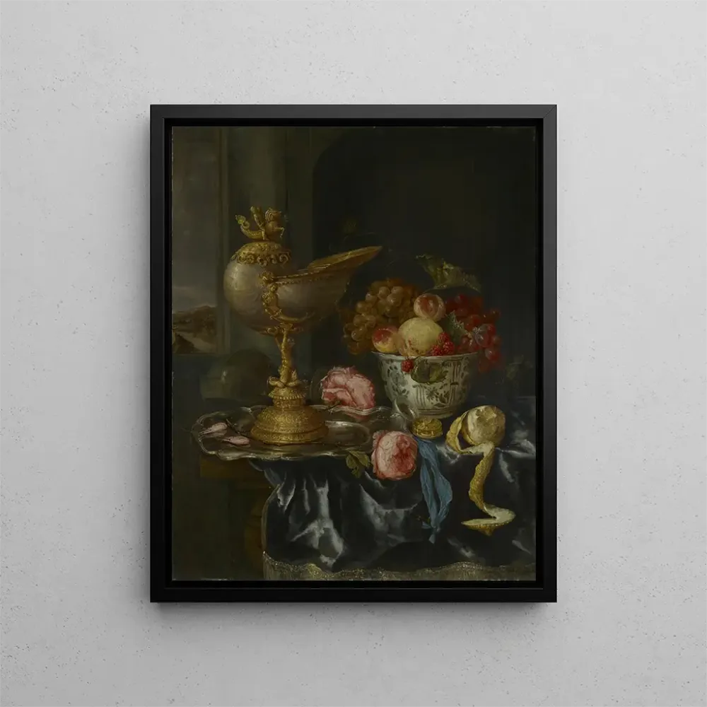 Stillleben mit Festtafel und Nautilusschale - Abraham van Beyeren | Kunstdruck