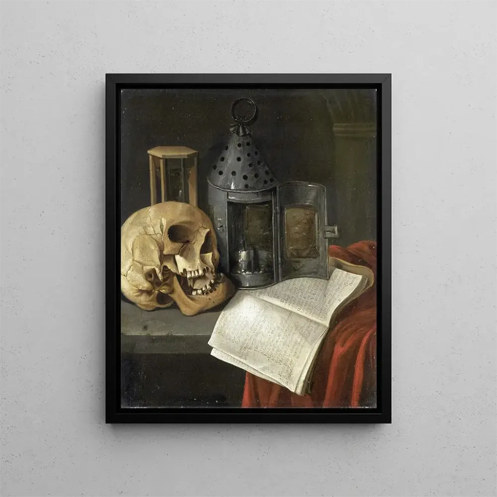 Stillleben Vanitas-Gemälde von B. Schaak - B. Kunstdruck