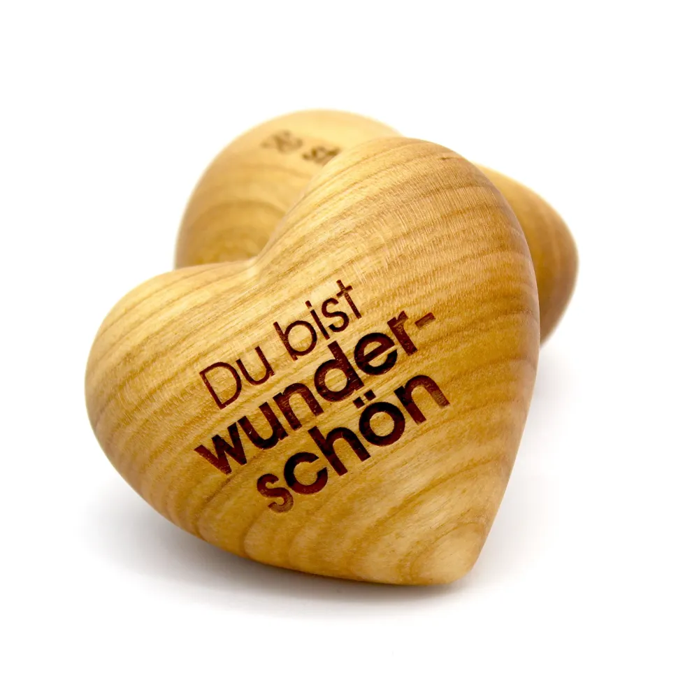 Thankgoods Holzherz Du bist wunderschön- Inspirierendes Geschenk mit Bedeutung