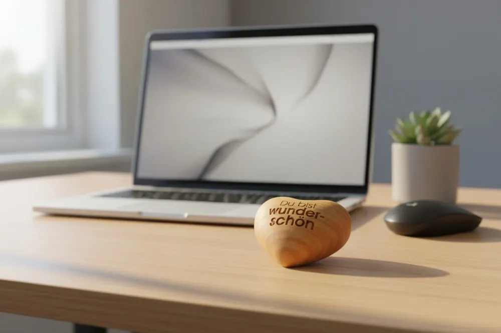 Thankgoods Holzherz Du bist wunderschön- Inspirierendes Geschenk mit Bedeutung