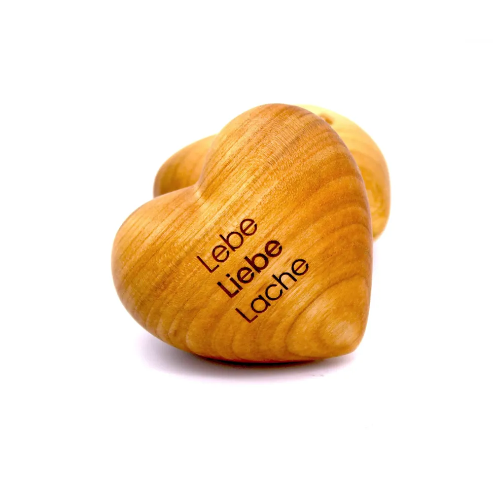 Thankgoods Holzherz Lebe, Liebe, Lache