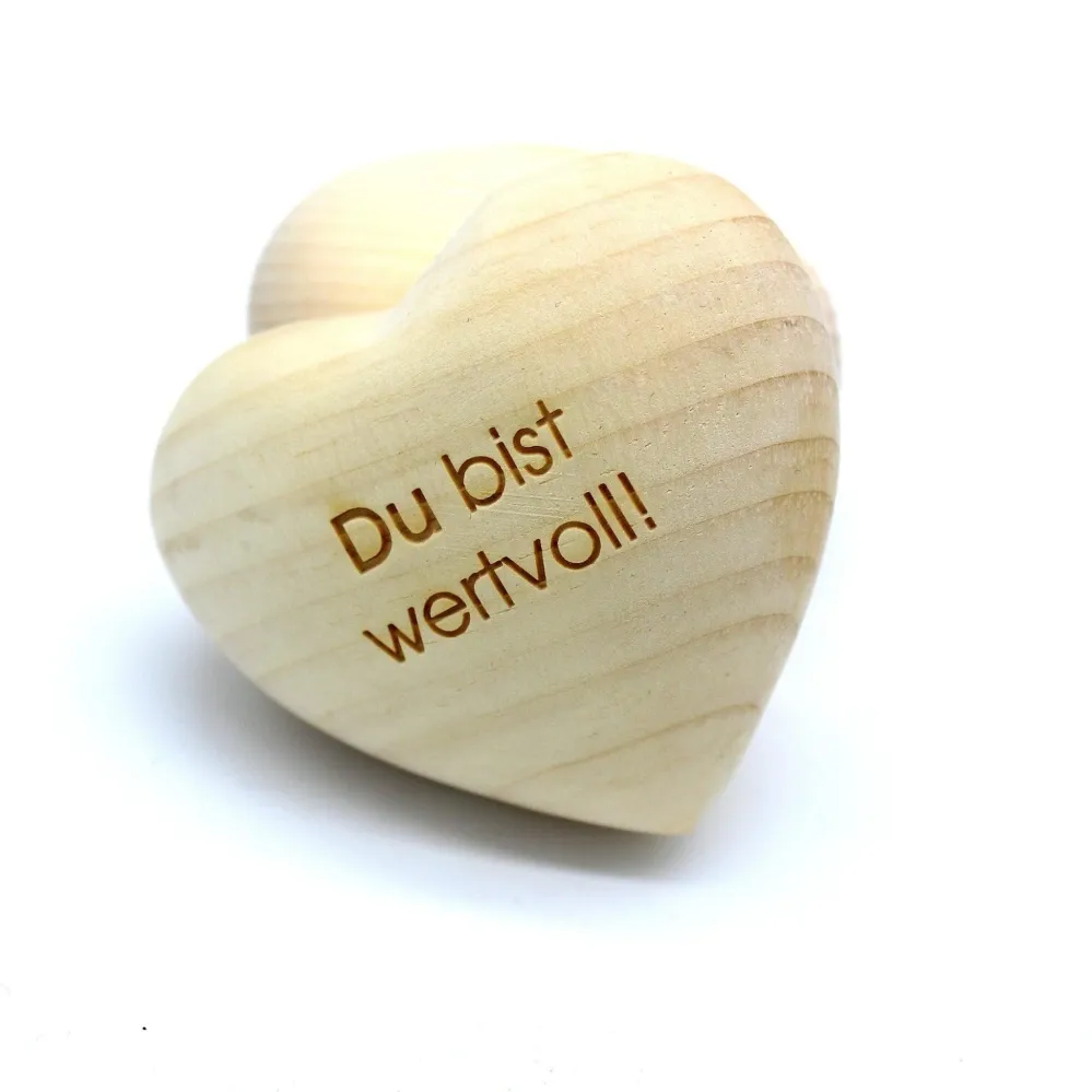 Thankgoods Zirbenholzherz Du bist wertvoll!