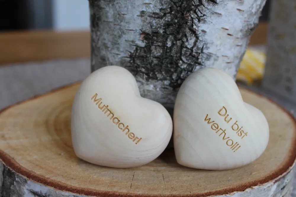 Thankgoods Zirbenholzherz Du bist wertvoll!