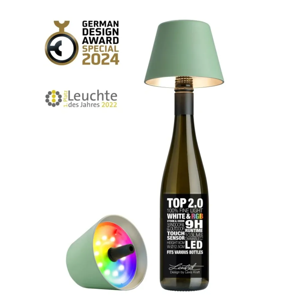 TOP 2.0 - olive, Akku-Flaschenleuchte • SOMPEX