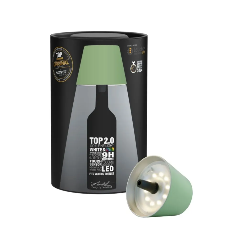 TOP 2.0 - olive, Akku-Flaschenleuchte • SOMPEX
