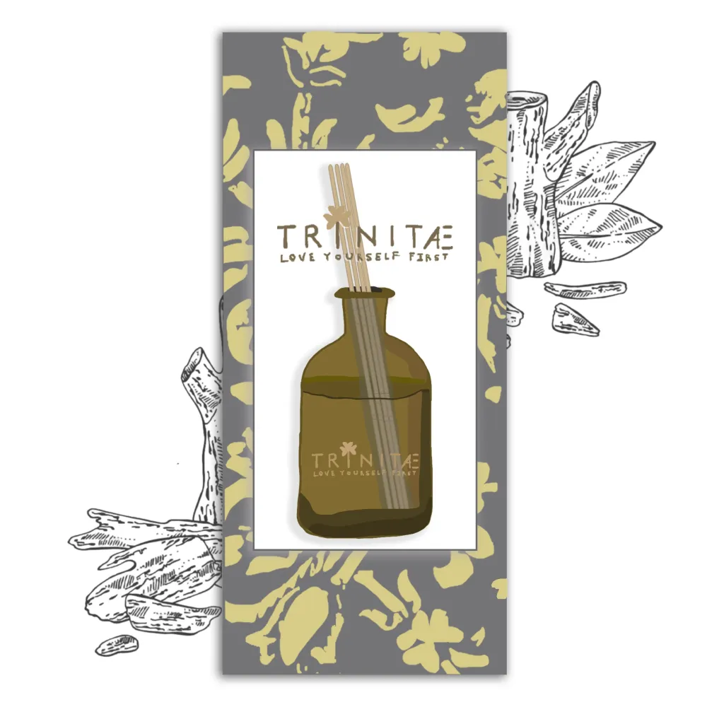 Trinitae Aromatherapie Raumduft Diffuser Set - Orientalisches Oud / Holz