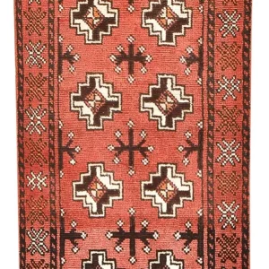 Turkaman Teppich - 100 x 58 cm - hellrot