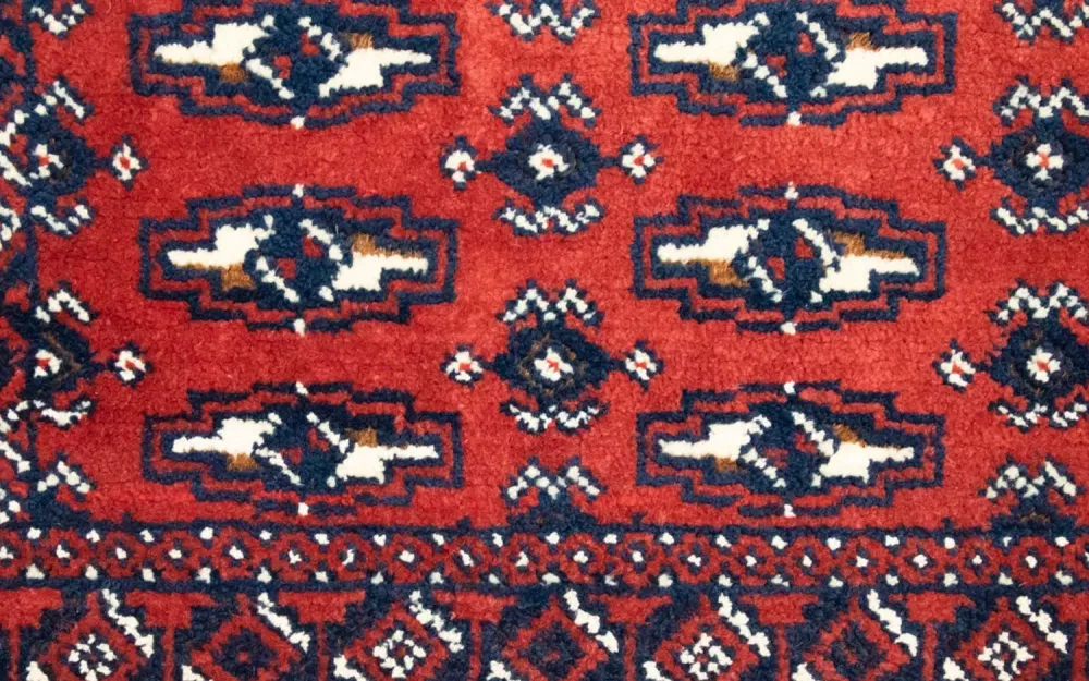 Turkaman Teppich 100 x 50 cm - rot