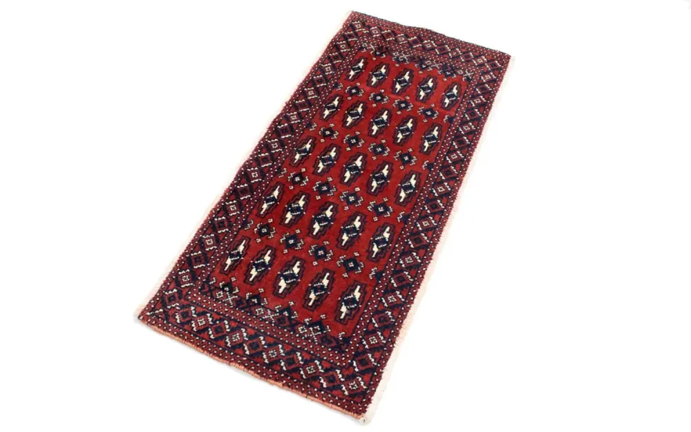 Turkaman Teppich 100 x 50 cm - rot