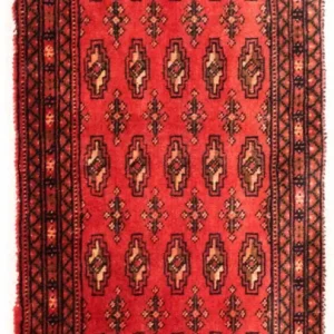 Turkaman Teppich 100 x 50 cm - rot