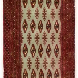 Turkaman Teppich 100 x 50 cm - rot