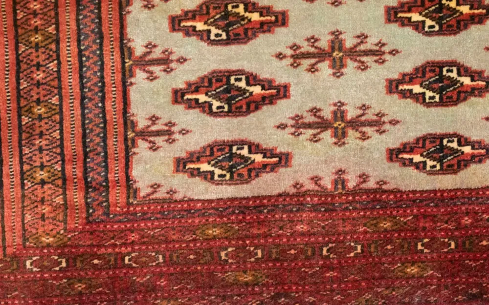 Turkaman Teppich 100 x 50 cm - rot