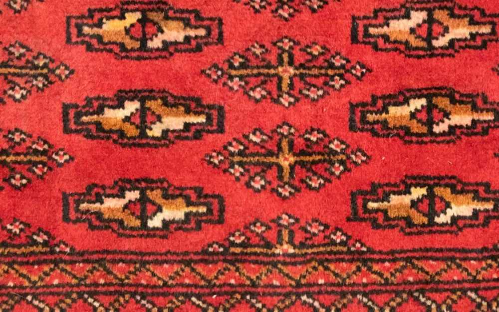 Turkaman Teppich 100 x 50 cm - rot