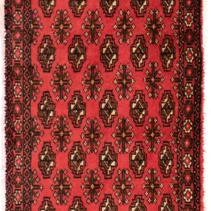Turkaman Teppich 100 x 50 cm - rot