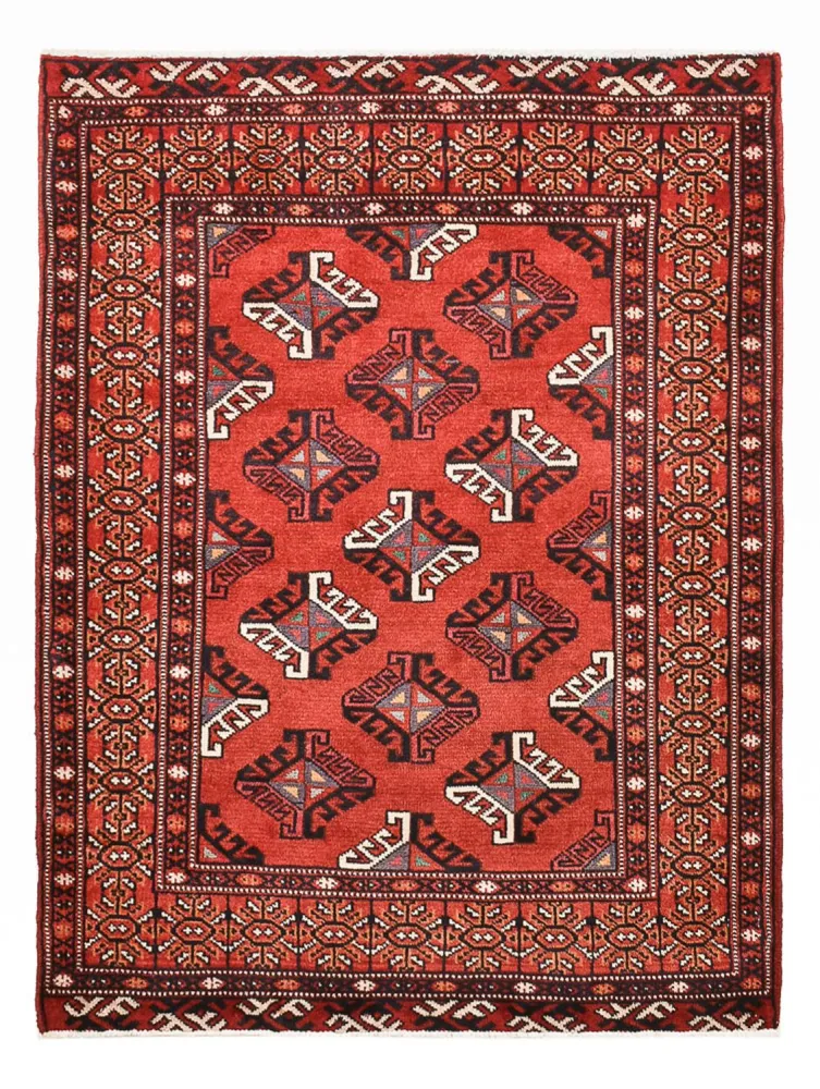 Turkaman Teppich - 115 x 85 cm - rot