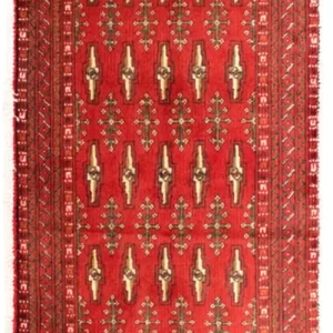 Turkaman Teppich 130 x 60 cm - rot