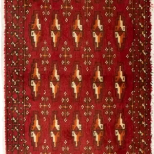 Turkaman Teppich 130 x 60 cm - rot