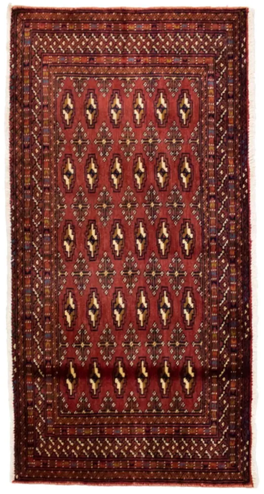 Turkaman Teppich 130 x 60 cm - rot