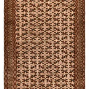 Turkaman Teppich - 191 x 130 cm - dunkelbeige