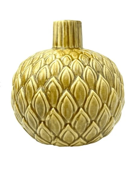Vase - Currygelbe Keramik