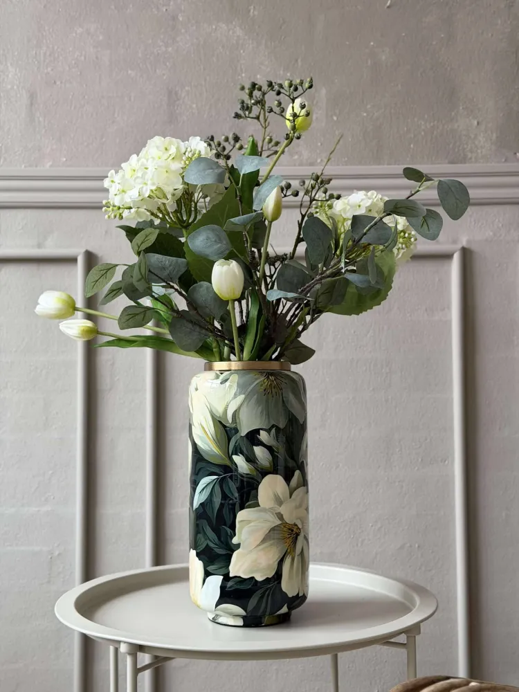 Vase - Flower-Print 30 cm