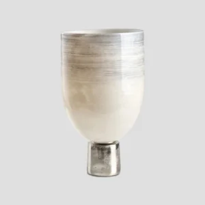 Vase Grazia aus Glas mit Fuß von Dialma Brown large