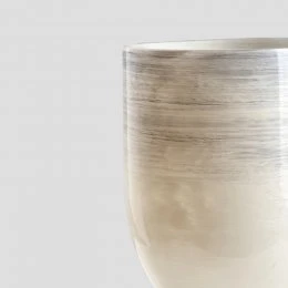 Vase Grazia aus Glas mit Fuß von Dialma Brown large