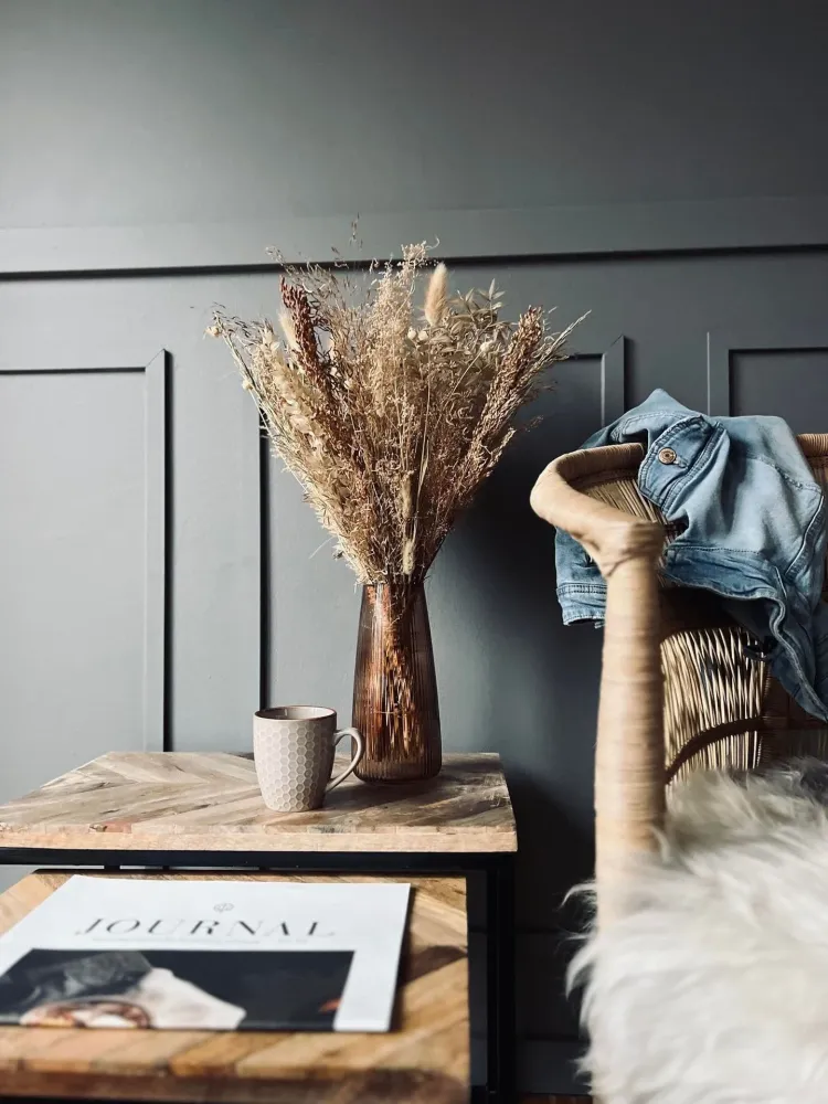 Vase konisch - Beige / braunes Glas