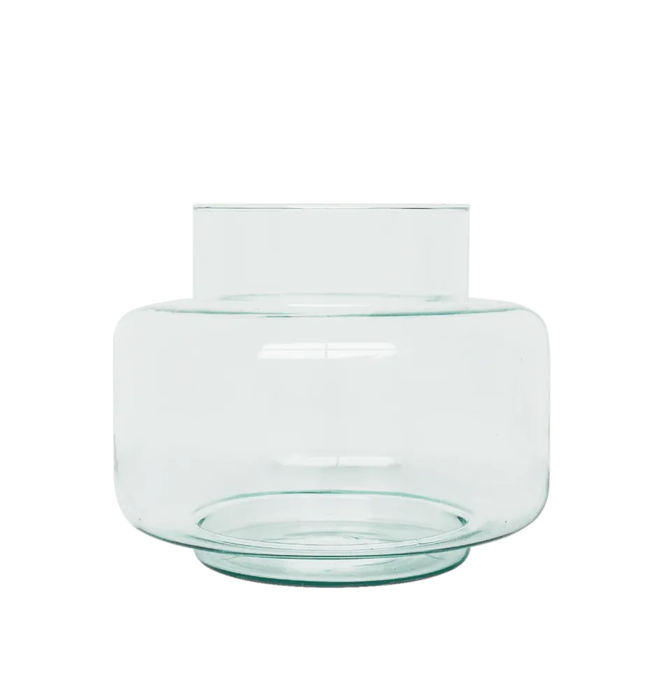 Vase recyceltes Glas transparent