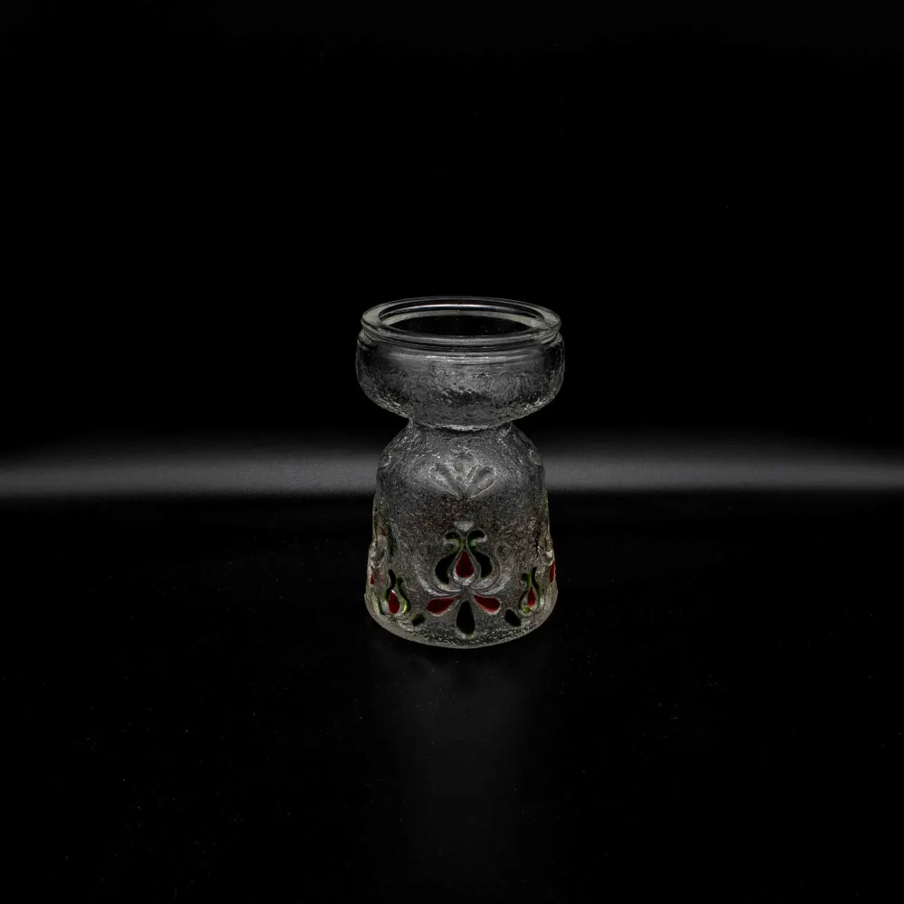 Vintage Eisglasvase von Walther Glas