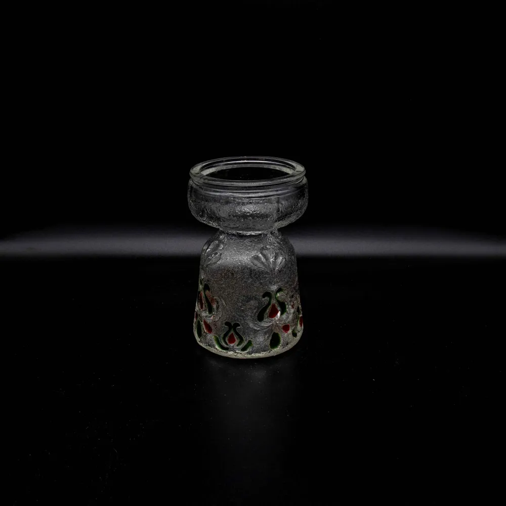 Vintage Eisglasvase von Walther Glas