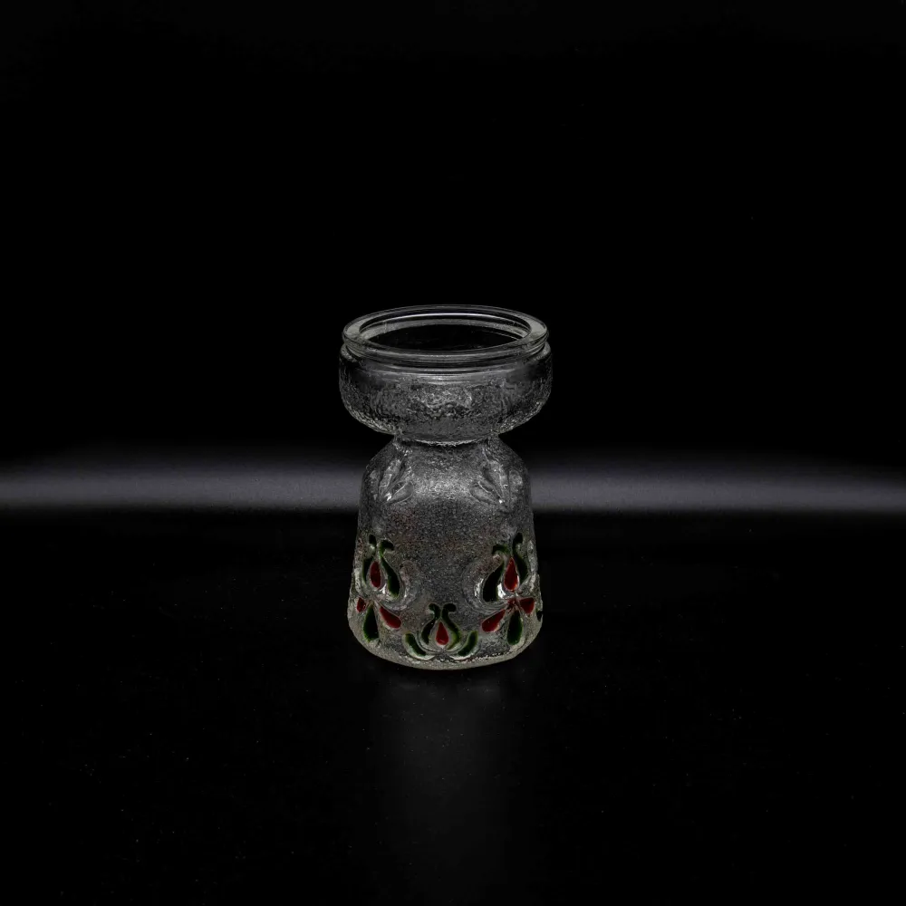 Vintage Eisglasvase von Walther Glas