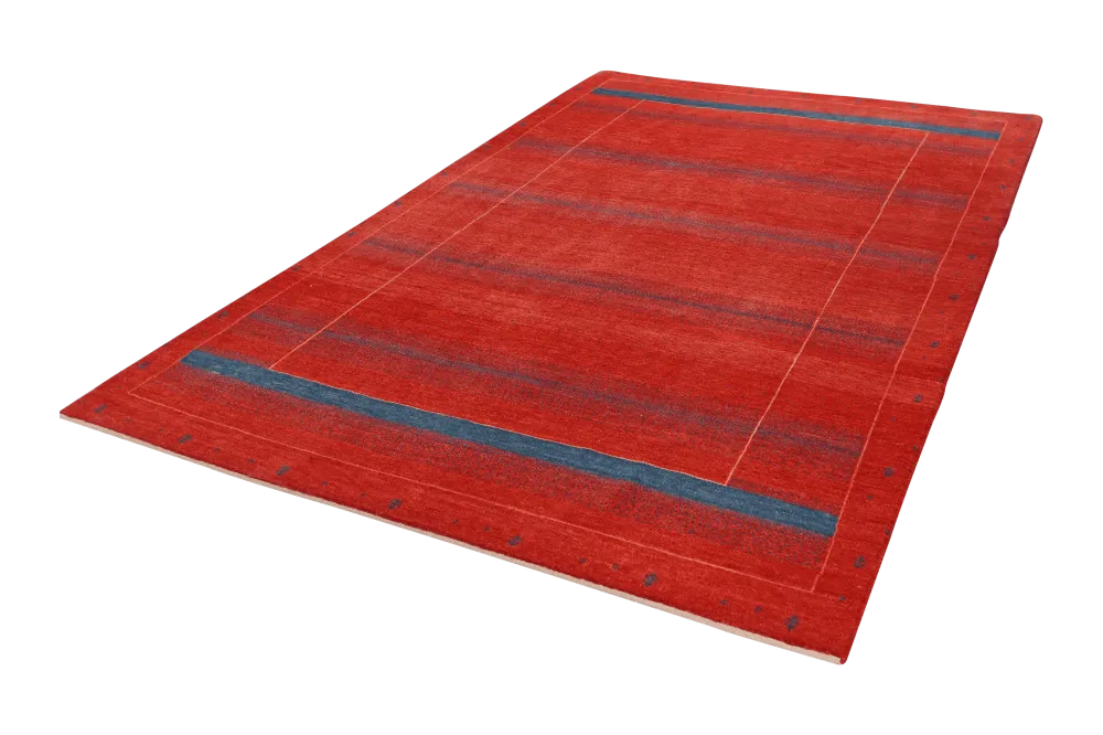 Vintage Gabbeh Teppich bunt naturinspiriert 299x192cm