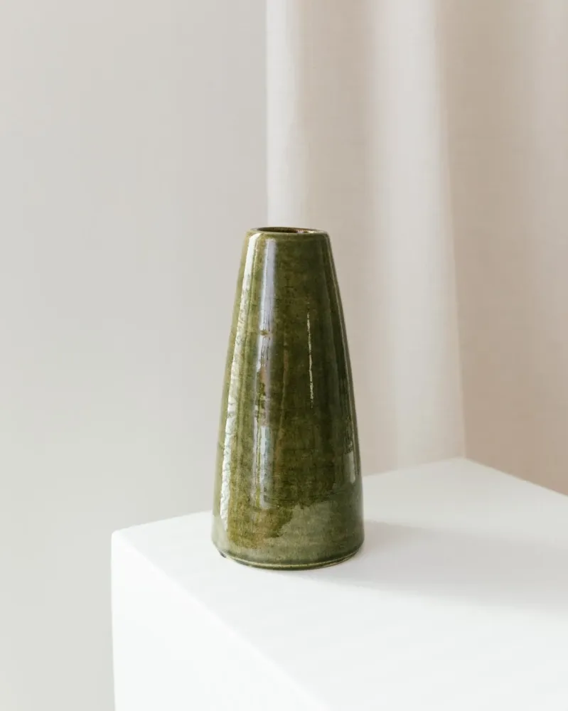 Vintage Keramikvase VEB Coswig aus Ostdeutschland 70er