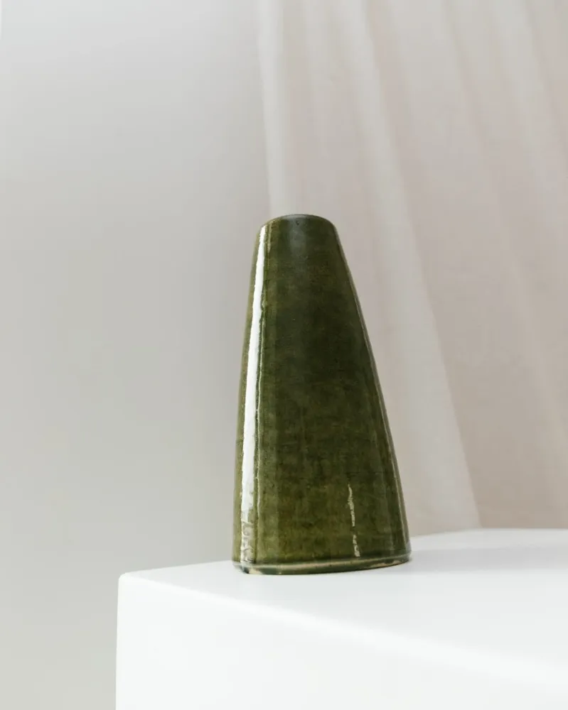 Vintage Keramikvase VEB Coswig aus Ostdeutschland 70er