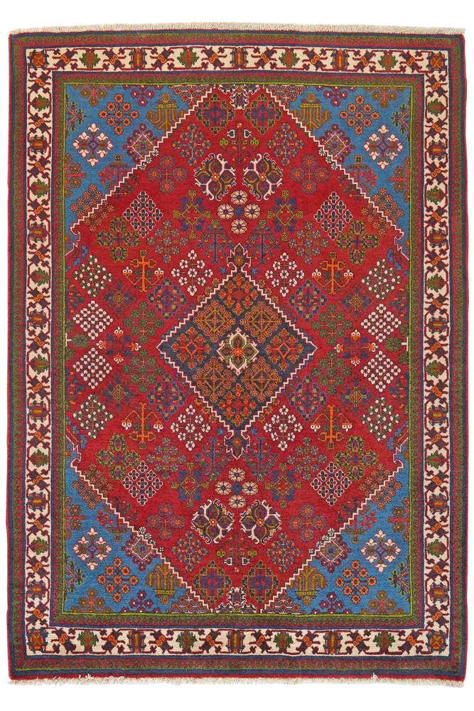 Vintage Meymeh Teppich 172x121cm bunt Naturmotiv