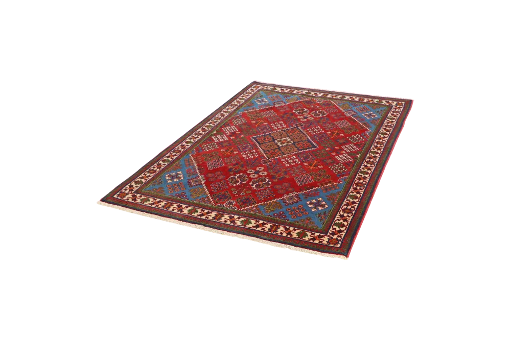 Vintage Meymeh Teppich 172x121cm bunt Naturmotiv