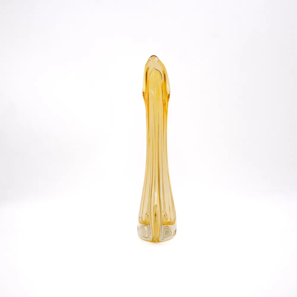 Vintage Murano Sommerso Vase Gelb