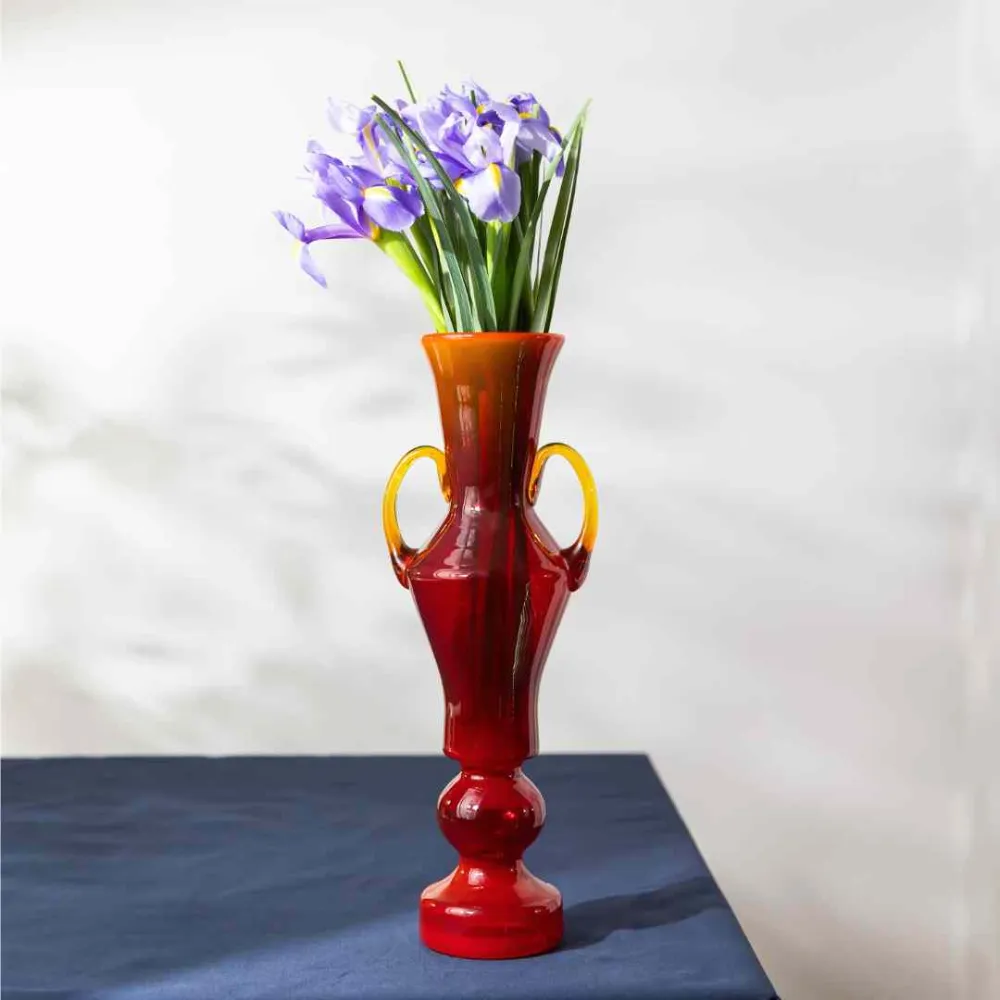 Vintage Natriumglas Vase von Zbigniew Horbowy