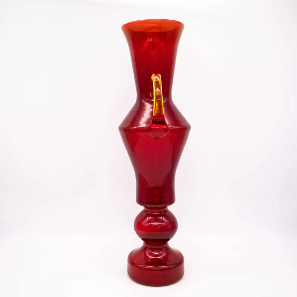 Vintage Natriumglas Vase von Zbigniew Horbowy