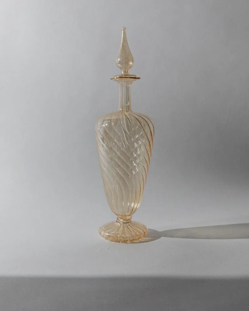 Vintage Parfümflasche Set von 2 Murano von Balestri skulptural mit Stöpsel