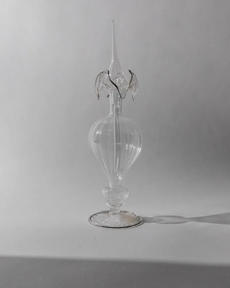 Vintage Parfümflasche Set von 2 Murano von Balestri skulptural mit Stöpsel
